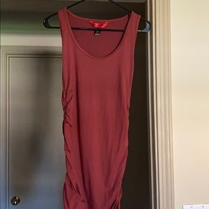 Maroon bodycon mini/midi dress